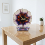 Blue Floral Bloom Mini Table Clock - Image 2