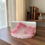 Pink Petal Crystal Studded Napkin Holder - Image 5