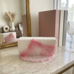 Pink Petal Crystal Studded Napkin Holder - Image 4