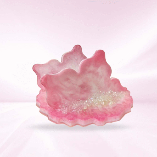 Pink Petal Crystal Studded Napkin Holder