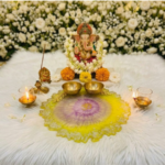 Pista Green With Om Resin Pooja thali