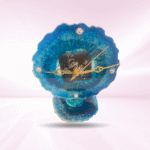 Tints of Blue Floral Mini Table clock - Image 2