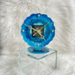 Tints of Blue Floral Mini Table clock