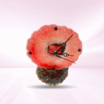 Tomato Red Crystal Studded Mini Table clock