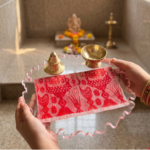 Resin Pooja Thali ( Assamese Guxae Gamusa) - Elegant and Durable for Your  Daily Puja
