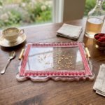 Single Border Gamusa Tray without coasters( transparent) - Image 5