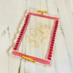 Single Border Gamusa Tray without coasters( transparent) - Image 2