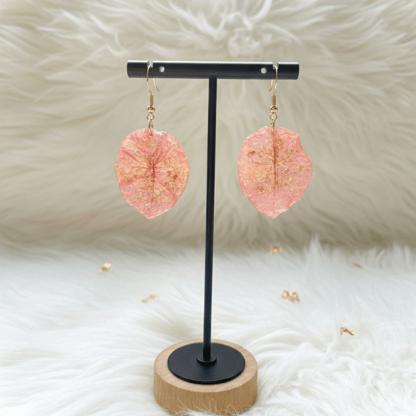 Real Bougainvillea Earrings - Nature's Beauty in Bloom