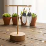 Teardrop Resin Drops with Black Glitter Gradient - Image 3