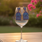 Royal Blue with Silver Gos Buta ( Tree Motifs) - Image 3