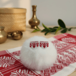 Red & White Gamusa studs - Image 2