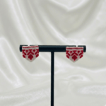 Red & White Gamusa studs