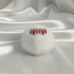 Red & White Gamusa studs - Image 3