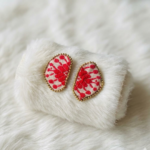 Red White Oval Gamusa Stud - Image 2
