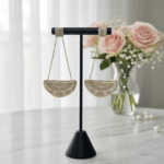 White Assam Silk Danglers