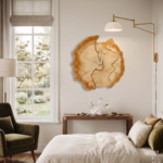 Beige and Golden Crystal Studded Resin clock - Image 3