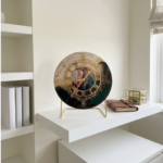 Black and White Personalised Resin Table Clock