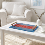 Resin Gamusa Tray in Blue- A Blend of Tradition and Elegance - Image 3
