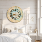 Gradient Blue and White Crystal Studded Clock - Image 3